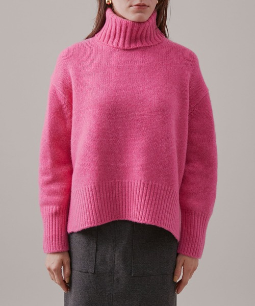 【極美品】JUN&ROPE ピンク タートルネック セーター セール】リブ タートルネック ニット（ニット/セーター）｜DAYRA