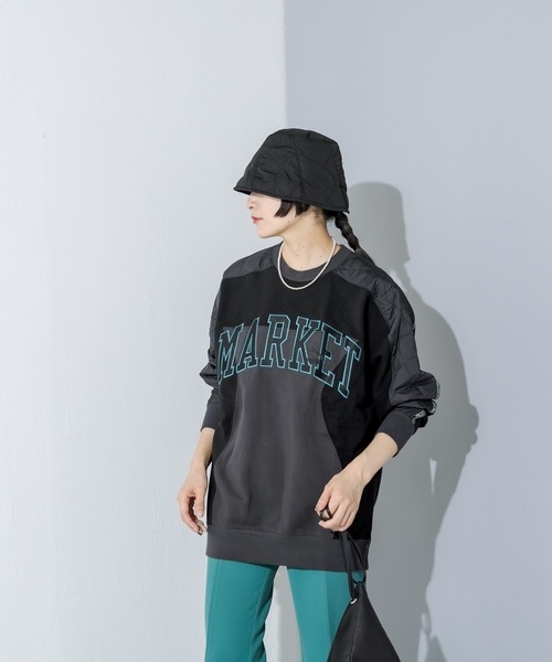 PUMA（プーマ）の「【PUMA×MARKET（プーマ×マーケット）】リラックスクルースウェット（スウェット・レディース・ブラック・MEDIUM）」の7枚目の写真