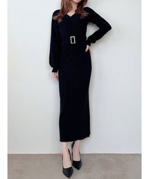 RESEXXY | カシュクールニットワンピース(ワンピース)