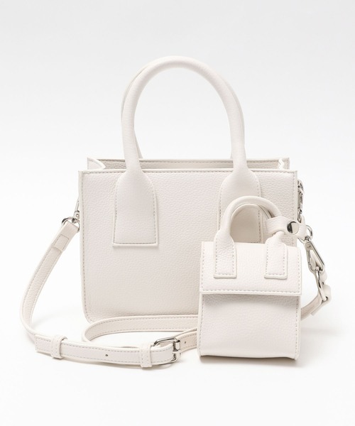 PAGEBOY（ページボーイ）の「コンビスクエアバッグ（ショルダーバッグ・レディース・ブラック/オフホワイト/グリーン・FREE）」の8枚目の写真