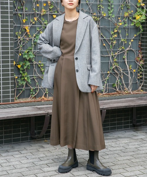 KBF（ケイビーエフ）の「BACKオープンセパレートワンピース（ワンピース・レディース・ブラック/ブラウン/ベージュ・ONE）」の3枚目の写真