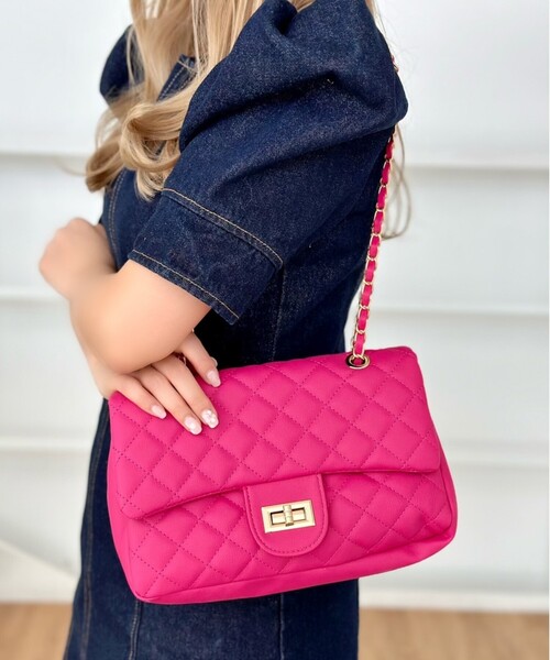 Ober Tashe(オーバータッシェ)の「キルト2WAYショルダーバッグ(ショルダーバッグ・レディース・アイボリー/ブラック/ベージュ/ピンク系/ピンク/ワインレッド/ブルー・FREE)」の6枚目の写真