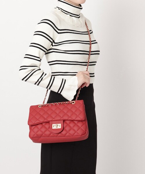 Ober Tashe(オーバータッシェ)の「キルト2WAYショルダーバッグ(ショルダーバッグ・レディース・アイボリー/ブラック/ベージュ/ピンク系/ピンク/ワインレッド/ブルー・FREE)」の7枚目の写真