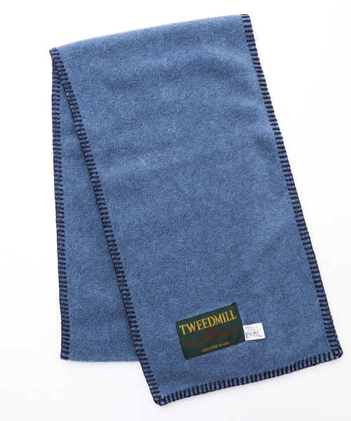 TWEED MILL(ツイードミル)の「【TWEEDMILL/ツイードミル】別注フリースマフラー(マフラー・メンズ・ロイヤルブルー/パープル/ライトグレー/オリーブ/サックスブルー/ブラック/チャコールグレー/ベージュ・FREE)」の6枚目の写真