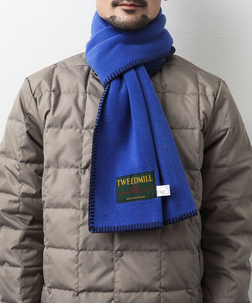 TWEED MILL(ツイードミル)の「【TWEEDMILL/ツイードミル】別注フリースマフラー(マフラー・メンズ・ロイヤルブルー/パープル/ライトグレー/オリーブ/サックスブルー/ブラック/チャコールグレー/ベージュ・FREE)」の14枚目の写真