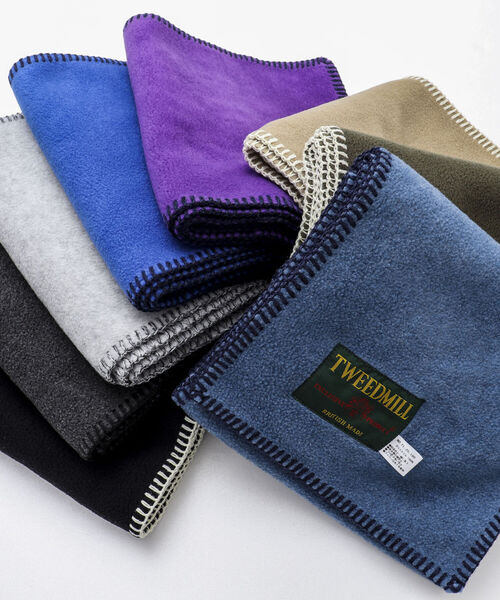 TWEED MILL(ツイードミル)の「【TWEEDMILL/ツイードミル】別注フリースマフラー(マフラー・メンズ・ロイヤルブルー/パープル/ライトグレー/オリーブ/サックスブルー/ブラック/チャコールグレー/ベージュ・FREE)」の20枚目の写真