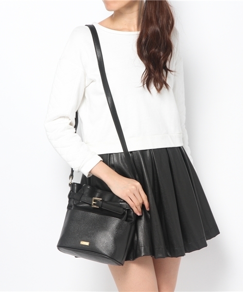 goocy(グーシー)の「ポケット巾着ショルダーBag(ショルダーバッグ・レディース・ブラック/キャメル・FREE)」の10枚目の写真