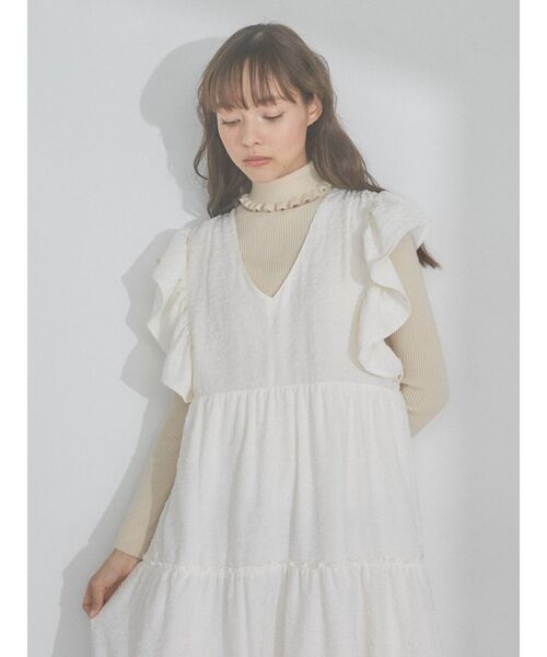 merry jenny(メリージェニー)の「レースアップティアードワンピース(ワンピース・レディース・アイボリー/ブラック/グリーン・FREE)」の18枚目の写真