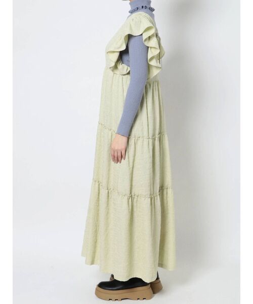 merry jenny(メリージェニー)の「レースアップティアードワンピース(ワンピース・レディース・アイボリー/ブラック/グリーン・FREE)」の14枚目の写真