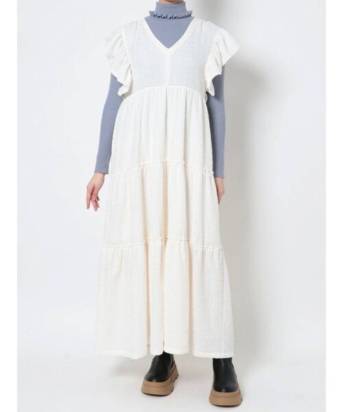 merry jenny(メリージェニー)の「レースアップティアードワンピース(ワンピース・レディース・アイボリー/ブラック/グリーン・FREE)」の15枚目の写真