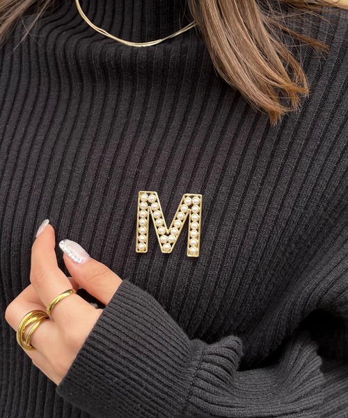 prose verse（プロズヴェール）の「パールイニシャルブローチ（ブローチ/コサージュ・レディース・ピンクゴールド/シャンパン/ゴールド/ゴールド系その他2・ﾌﾘ-）」の11枚目の写真