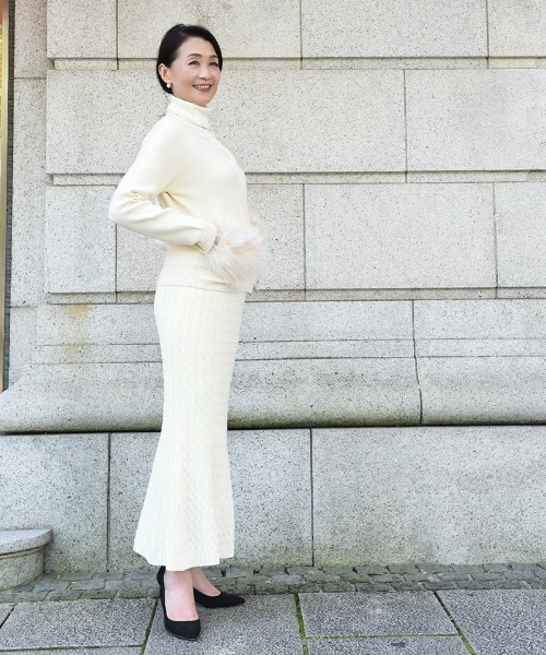 ケーブルニット ロングスカート（スカート）｜JENNE（ジェンヌ）の