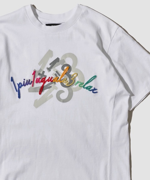 1piu1uguale3 RELAX（ウノピュウノウグァーレトレリラックス）の「【1PIU1UGUALE3 RELAX】グラフィックプリントTシャツ / 刺繍ロゴ半袖Tシャツ（Tシャツ/カットソー・メンズ・ホワイト系4/ホワイト系6/ブラック系1/ブラック系3/ホワイト系1/ホワイト系2/ブラック系5/ブラック系6/ホワイト系3/ホワイト系5/ブラック系2/ブラック系4・SMALL/MEDIUM/LARGE/X-LARGE）」の4枚目の写真