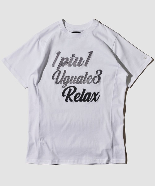 1piu1uguale3 RELAX（ウノピュウノウグァーレトレリラックス）の「【1PIU1UGUALE3 RELAX】グラフィックプリントTシャツ / 刺繍ロゴ半袖Tシャツ（Tシャツ/カットソー・メンズ・ホワイト系4/ホワイト系6/ブラック系1/ブラック系3/ホワイト系1/ホワイト系2/ブラック系5/ブラック系6/ホワイト系3/ホワイト系5/ブラック系2/ブラック系4・SMALL/MEDIUM/LARGE/X-LARGE）」の18枚目の写真