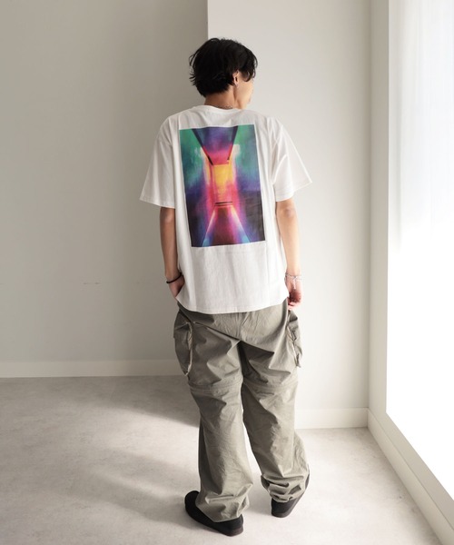 GeeRA(ジーラ)の「バックカラープリントTシャツ(Tシャツ/カットソー・メンズ・オフホワイト/ブラック・MEDIUM/LARGE/X-LARGE)」の6枚目の写真