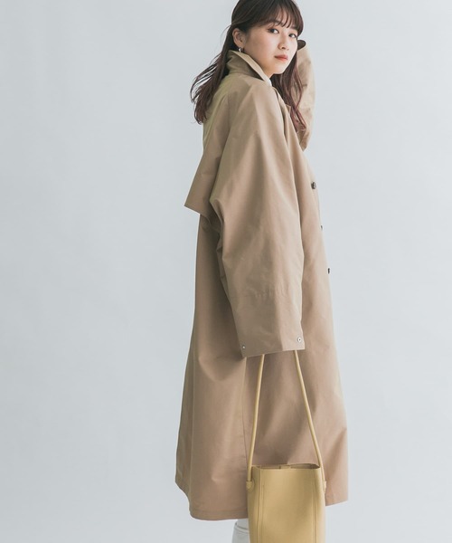 KBF（ケイビーエフ）の「ステンカラーBIGBIGコート（ステンカラーコート・レディース・ベージュ/カーキ/ネイビー・ONE）」の4枚目の写真