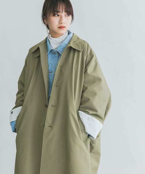 KBF（ケイビーエフ）の「ステンカラーBIGBIGコート（ステンカラーコート・レディース・ベージュ/カーキ/ネイビー・ONE）」の20枚目の写真