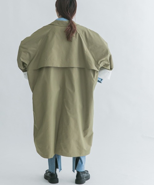 KBF（ケイビーエフ）の「ステンカラーBIGBIGコート（ステンカラーコート・レディース・ベージュ/カーキ/ネイビー・ONE）」の6枚目の写真