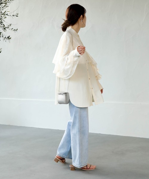 Bab（バブ）の「チェーンショルダーポシェット（ショルダーバッグ・レディース・ブラック/アイボリー/シルバー・ONESIZE）」の13枚目の写真