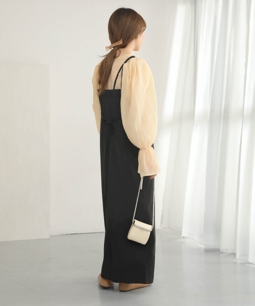 Bab（バブ）の「チェーンショルダーポシェット（ショルダーバッグ・レディース・ブラック/アイボリー/シルバー・ONESIZE）」の5枚目の写真