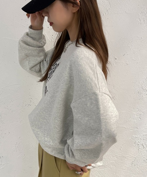 apres jour mignon(アプレジュールミニョン)の「カラースウェット【ZOZOTOWN限定アイテム】(スウェット・レディース・ピンク/オレンジ/ナチュラル/ブルー・X-LARGE/フリー)」の7枚目の写真