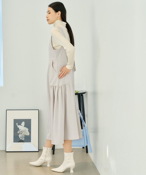 eL（エル）の「【eL】Belt V Neck Dress/187149（ジャンパースカート 