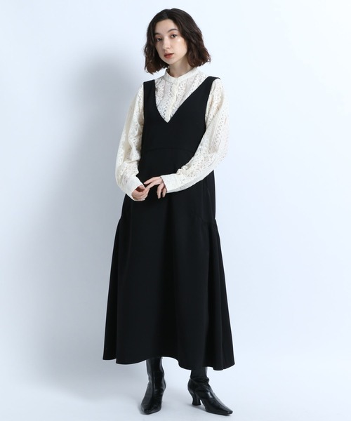 eL（エル）の「【eL】Belt V Neck Dress/187149（ジャンパー