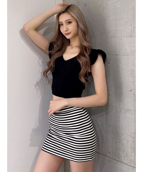 GYDA（ジェイダ）の「2WAYフリルリブニットTOPS（ニット/セーター・レディース・ブラック/グリーン・FREE）」の16枚目の写真