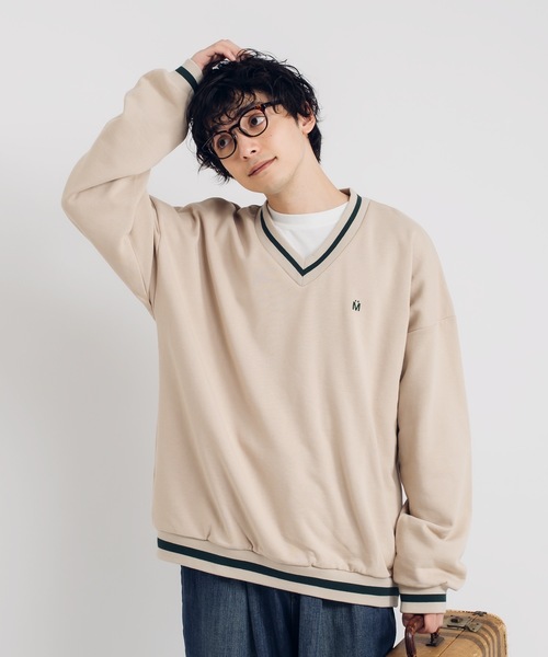 MUHET(ミュエータ)の「Vネックスウェット(スウェット・レディース・ベージュ/ブラック・X-LARGE/MEDIUM)」の11枚目の写真
