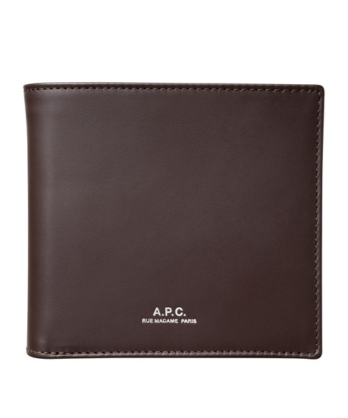 新品 アーペーセー A.P.C. 2つ折り財布 エマニュエル ブラウン 茶 A.P.C.（アーペーセー） APC A.P.C. 二つ折り財布 compact emmanuelle