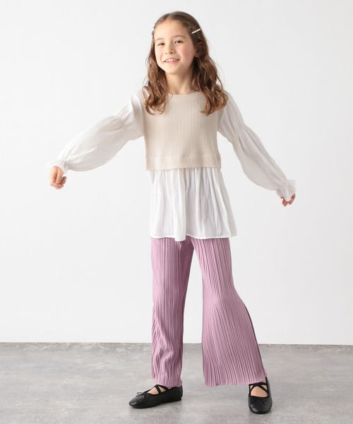 GLOBAL WORK(グローバルワーク)の「オシャラクドッキングプルオーバー/183520(Tシャツ/カットソー・キッズ・ブラック/アイボリー・110cm/100cm/120cm/130cm/140cm/150cm/160cm)」の6枚目の写真