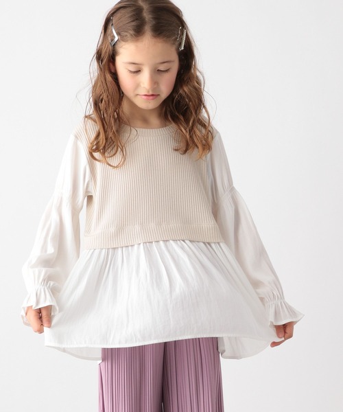 GLOBAL WORK(グローバルワーク)の「オシャラクドッキングプルオーバー/183520(Tシャツ/カットソー・キッズ・ブラック/アイボリー・110cm/100cm/120cm/130cm/140cm/150cm/160cm)」の16枚目の写真