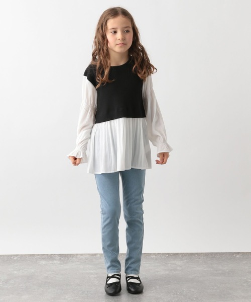 GLOBAL WORK(グローバルワーク)の「オシャラクドッキングプルオーバー/183520(Tシャツ/カットソー・キッズ・ブラック/アイボリー・110cm/100cm/120cm/130cm/140cm/150cm/160cm)」の19枚目の写真