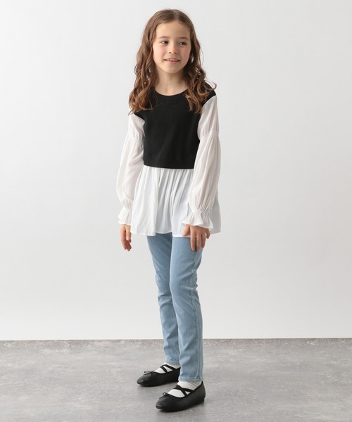 GLOBAL WORK(グローバルワーク)の「オシャラクドッキングプルオーバー/183520(Tシャツ/カットソー・キッズ・ブラック/アイボリー・110cm/100cm/120cm/130cm/140cm/150cm/160cm)」の20枚目の写真
