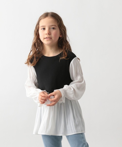 GLOBAL WORK(グローバルワーク)の「オシャラクドッキングプルオーバー/183520(Tシャツ/カットソー・キッズ・ブラック/アイボリー・110cm/100cm/120cm/130cm/140cm/150cm/160cm)」の21枚目の写真