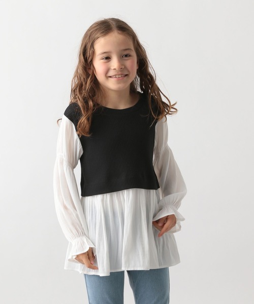 GLOBAL WORK(グローバルワーク)の「オシャラクドッキングプルオーバー/183520(Tシャツ/カットソー・キッズ・ブラック/アイボリー・110cm/100cm/120cm/130cm/140cm/150cm/160cm)」の22枚目の写真