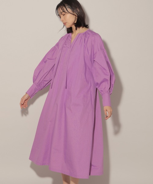 BARNYARDSTORM（バンヤードストーム）の「BARNYARDSTORM / カフタンシャツワンピース（ワンピース・レディース・パープル/ホワイト・FREE）」の2枚目の写真