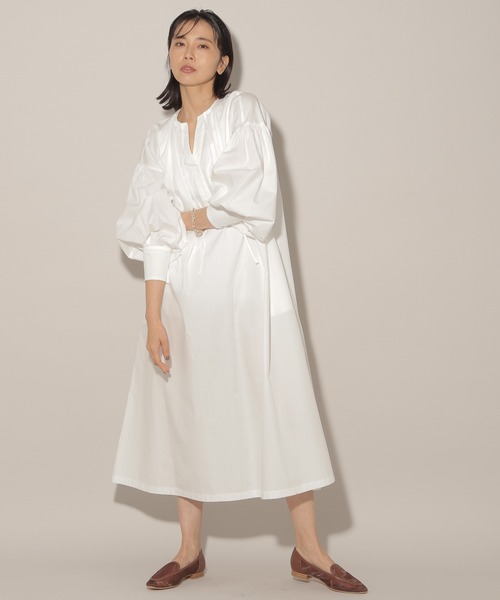 BARNYARDSTORM（バンヤードストーム）の「BARNYARDSTORM / カフタンシャツワンピース（ワンピース・レディース・パープル/ホワイト・FREE）」の3枚目の写真