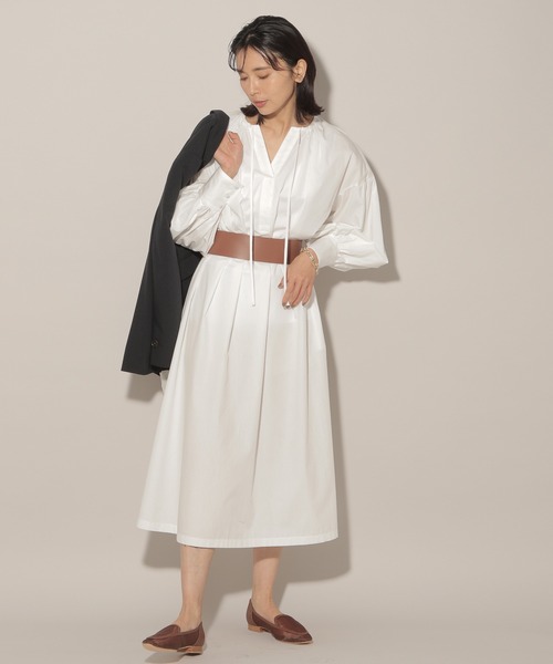 BARNYARDSTORM（バンヤードストーム）の「BARNYARDSTORM / カフタンシャツワンピース（ワンピース・レディース・パープル/ホワイト・FREE）」の5枚目の写真