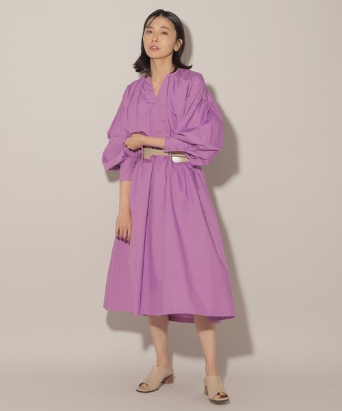 BARNYARDSTORM（バンヤードストーム）の「BARNYARDSTORM / カフタンシャツワンピース（ワンピース・レディース・パープル/ホワイト・FREE）」の10枚目の写真