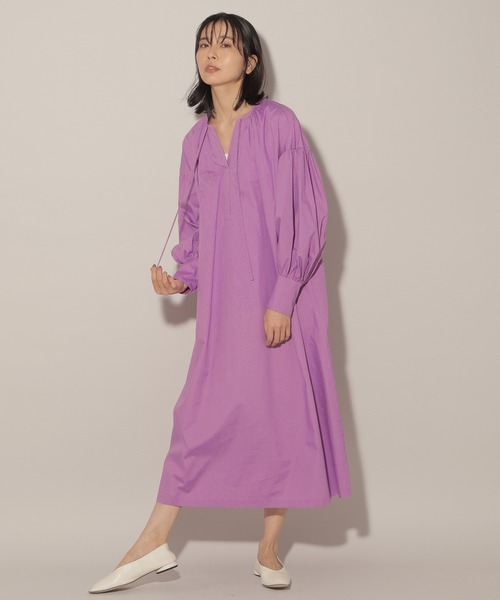 BARNYARDSTORM（バンヤードストーム）の「BARNYARDSTORM / カフタンシャツワンピース（ワンピース・レディース・パープル/ホワイト・FREE）」の8枚目の写真