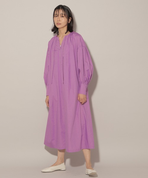 BARNYARDSTORM（バンヤードストーム）の「BARNYARDSTORM / カフタンシャツワンピース（ワンピース・レディース・パープル/ホワイト・FREE）」の9枚目の写真
