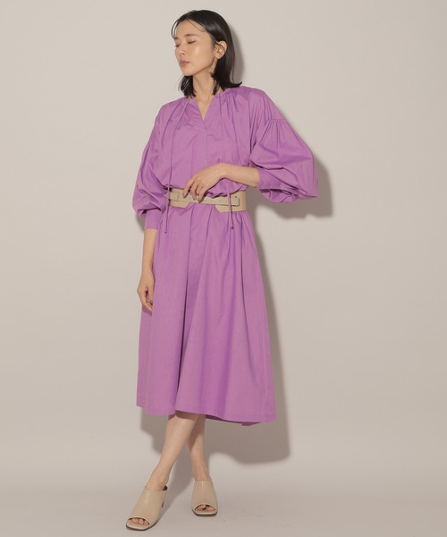 BARNYARDSTORM（バンヤードストーム）の「BARNYARDSTORM / カフタンシャツワンピース（ワンピース・レディース・パープル/ホワイト・FREE）」の11枚目の写真