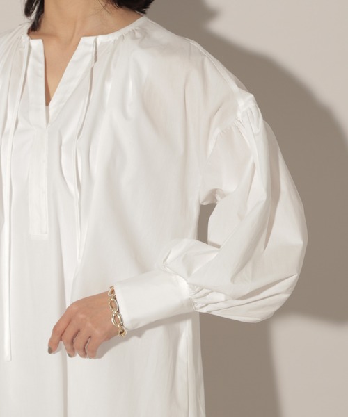 BARNYARDSTORM（バンヤードストーム）の「BARNYARDSTORM / カフタンシャツワンピース（ワンピース・レディース・パープル/ホワイト・FREE）」の18枚目の写真