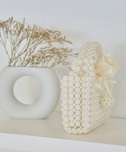 paravion（パラビオン）の「ポーチ付フェイクパールバッグ（ハンドバッグ・レディース・ホワイト・FREE）」の11枚目の写真