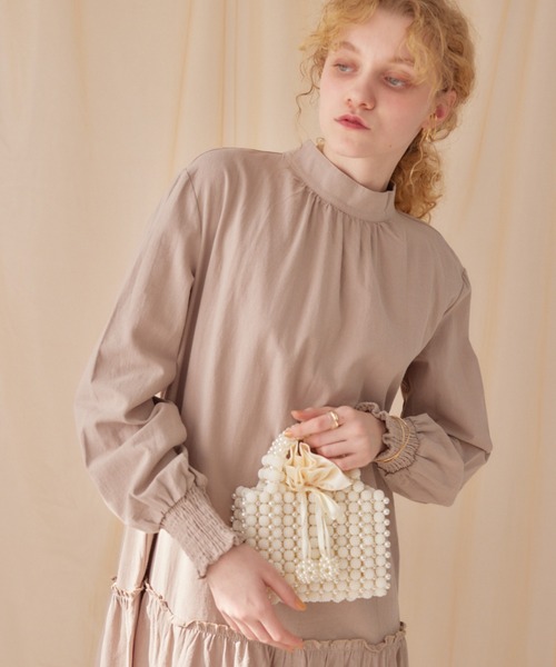 paravion（パラビオン）の「ポーチ付フェイクパールバッグ（ハンドバッグ・レディース・ホワイト・FREE）」の6枚目の写真