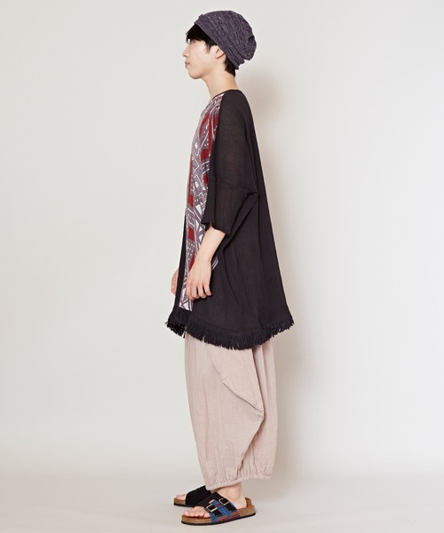 チャイハネ（チャイハネ）の「【チャイハネ】ラウルフリンジMEN'Sトップス（その他トップス・メンズ・ブラック/イエロー/ホワイト・FREE）」の15枚目の写真