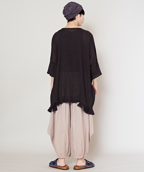 チャイハネ（チャイハネ）の「【チャイハネ】ラウルフリンジMEN'Sトップス（その他トップス・メンズ・ブラック/イエロー/ホワイト・FREE）」の12枚目の写真