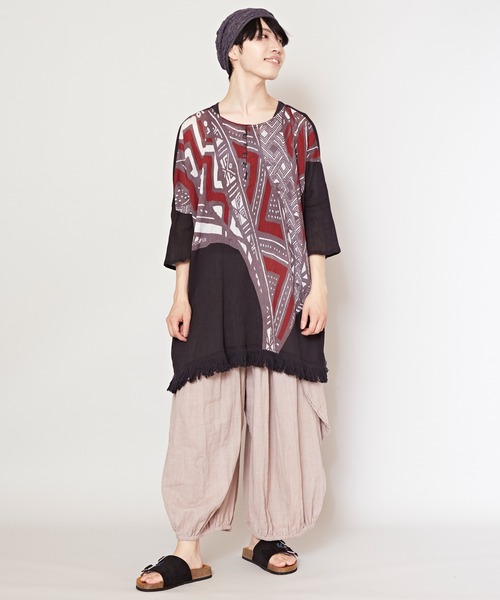 チャイハネ（チャイハネ）の「【チャイハネ】ラウルフリンジMEN'Sトップス（その他トップス・メンズ・ブラック/イエロー/ホワイト・FREE）」の11枚目の写真