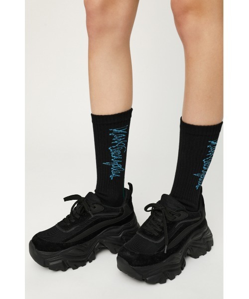 SLY（スライ）の「(What it isNt) x SLY JQART SOCKS マークゴンザレス コラボ 靴下（ソックス/靴下・レディース・ブラック系その他2/グリーン系その他・FREE）」の7枚目の写真